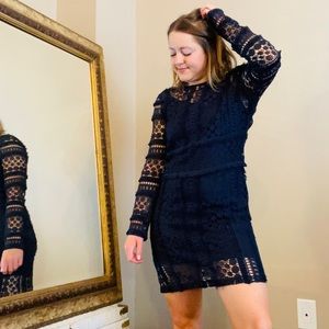 Lace Long Sleeve Dress